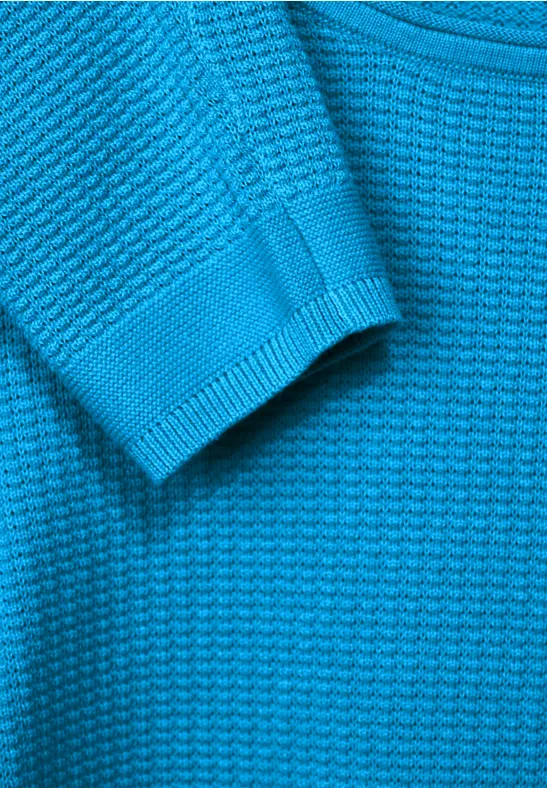 Basic trui met structuur club blue