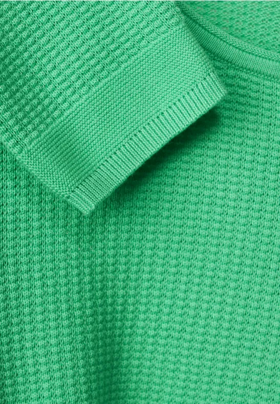 Basic trui met structuur smash green