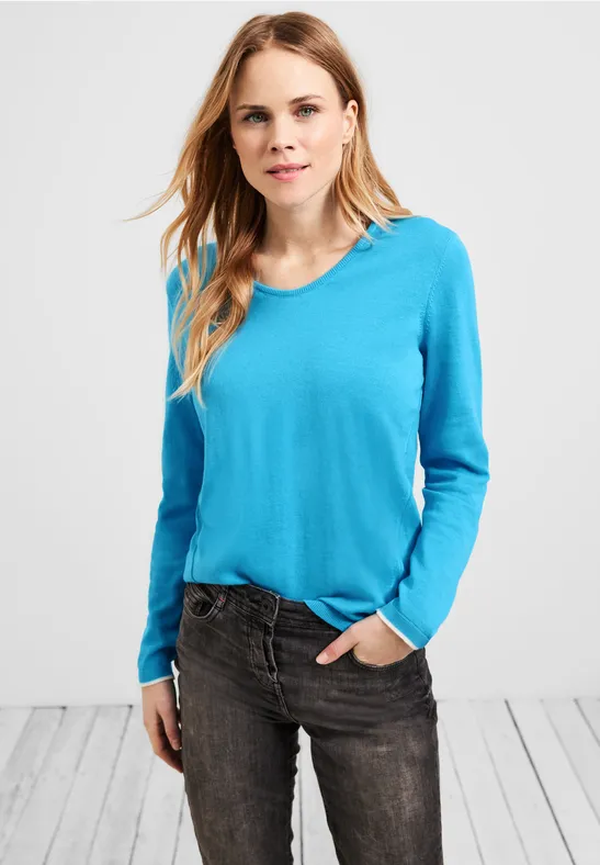 Trui met V-hals club blue