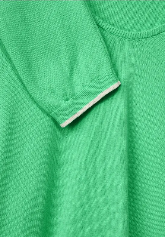 Trui met V-hals smash green
