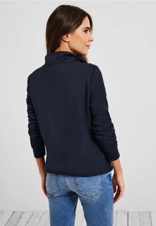 Pull-over troyer avec fermeture éclair deep blue