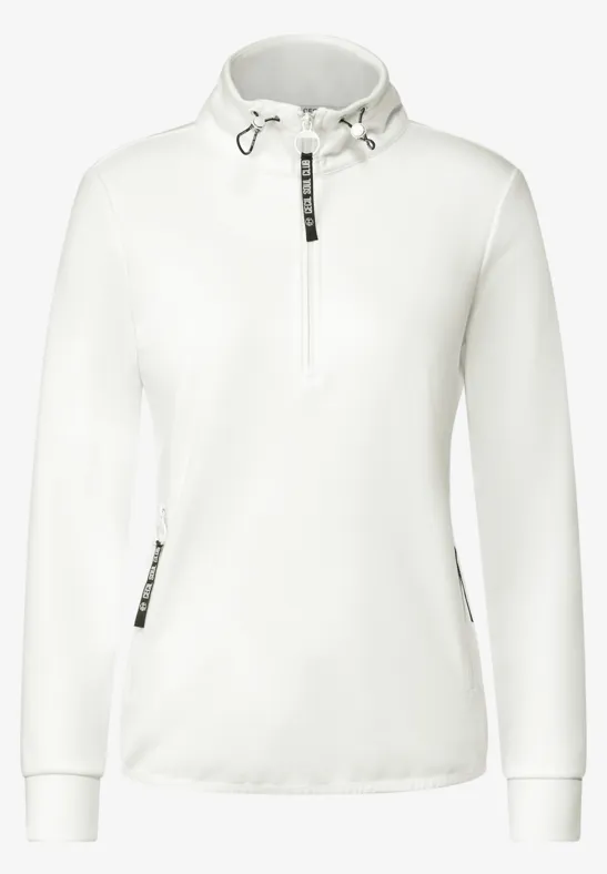 Troyer Pullover mit Zipper vanilla white