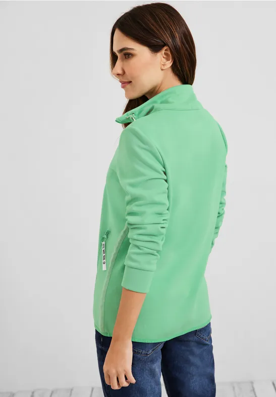 Troyer Pullover mit Zipper smash green