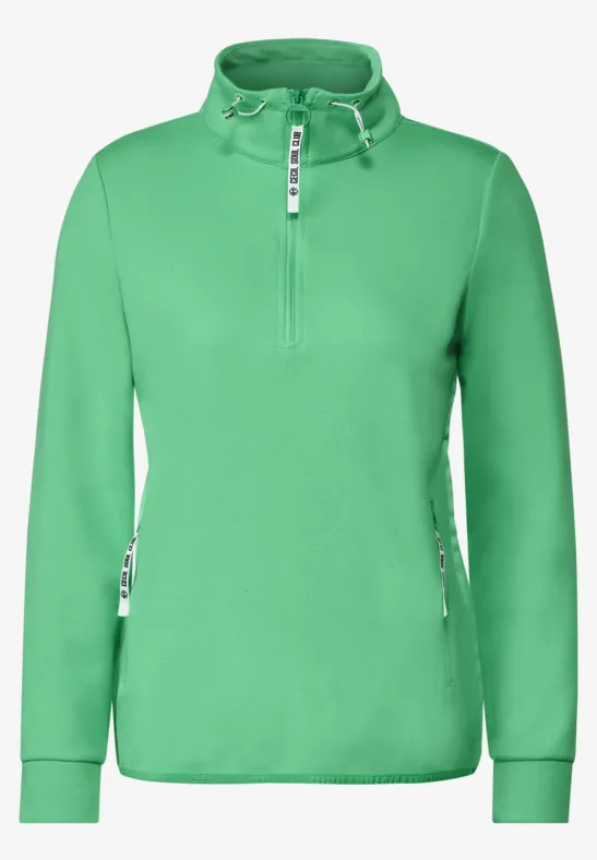 Troyer Pullover mit Zipper smash green