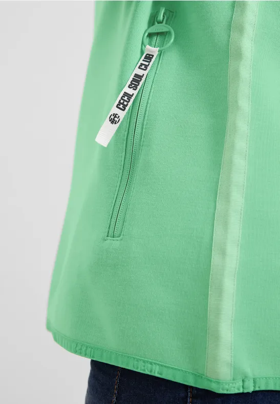 Troyer Pullover mit Zipper smash green