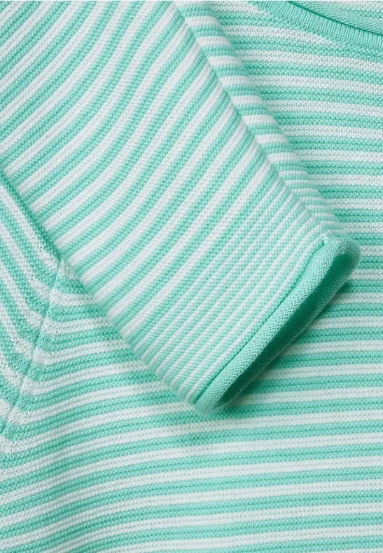Trui met structuurstrepen cool mint green
