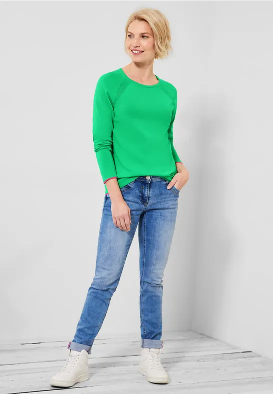 Pull-over avec mélange de structures smash green