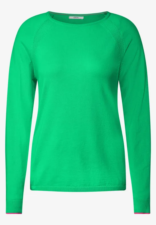 Pull-over avec mélange de structures smash green