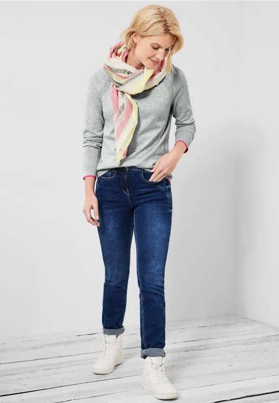 Pull-over avec mélange de structures real grey melange