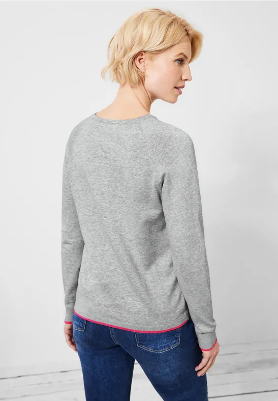 Pull-over avec mélange de structures real grey melange