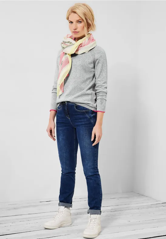 Pull-over avec mélange de structures real grey melange