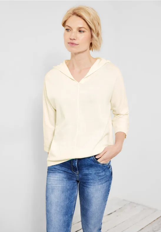 Pull-over à capuche raw sand beige
