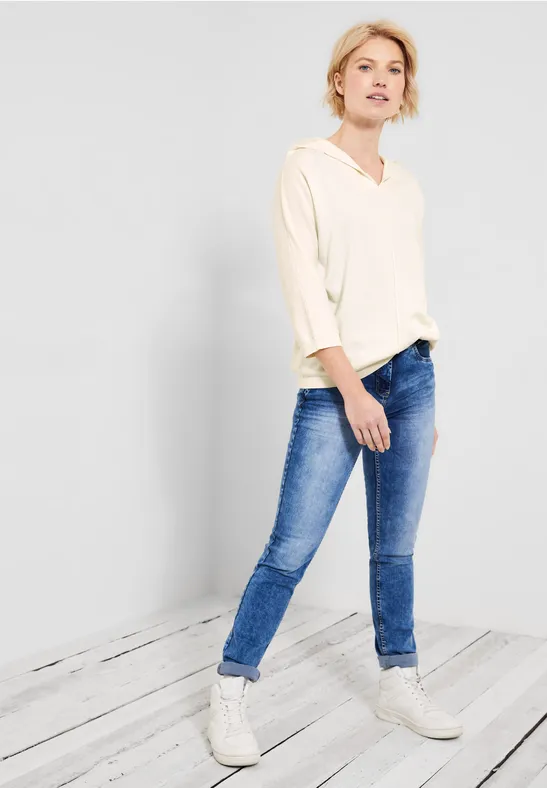 Pull-over à capuche raw sand beige