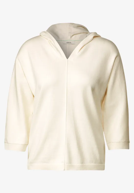 Pull-over à capuche raw sand beige