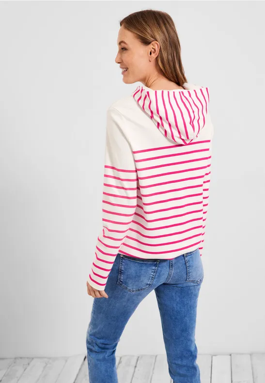 Sweatshirt met gestreept patroon fresh pink