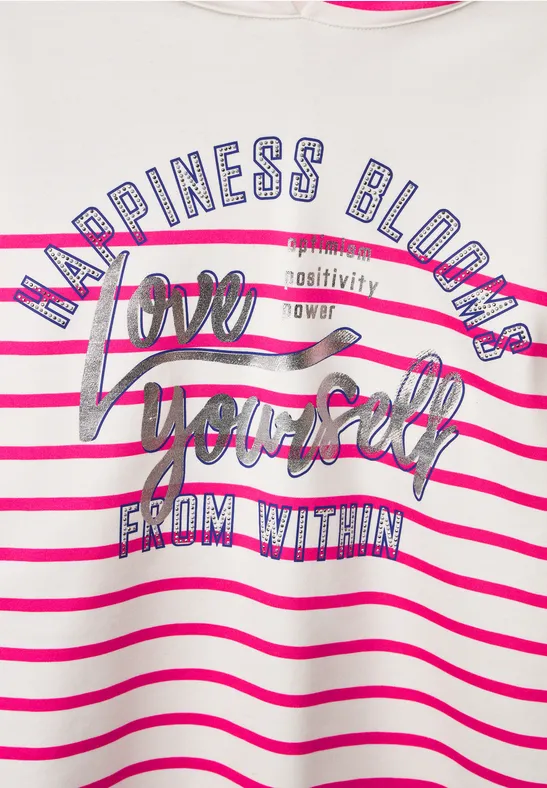 Sweatshirt met gestreept patroon fresh pink
