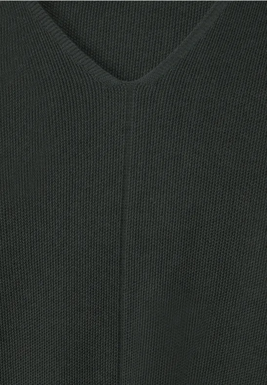 Pullover mit V-Ausschnitt easy khaki
