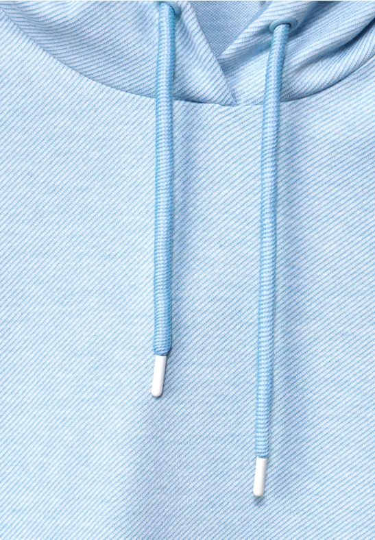 Sweatshirt met halflange mouwen soft blue melange