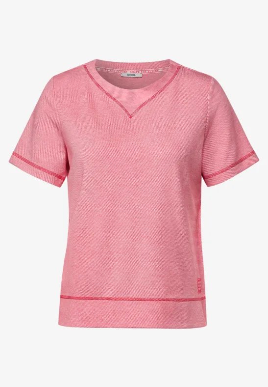 Sweatshirt mit Halbarm strawberry red