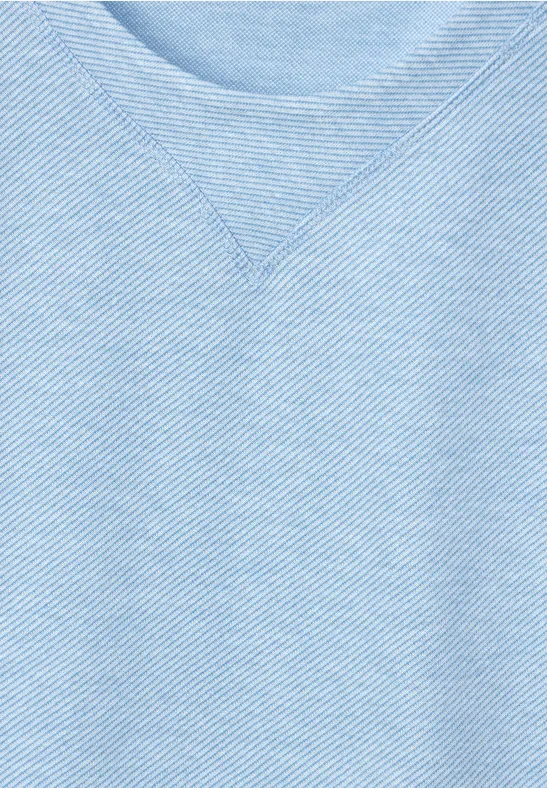Sweat-shirt à manches courtes soft blue melange