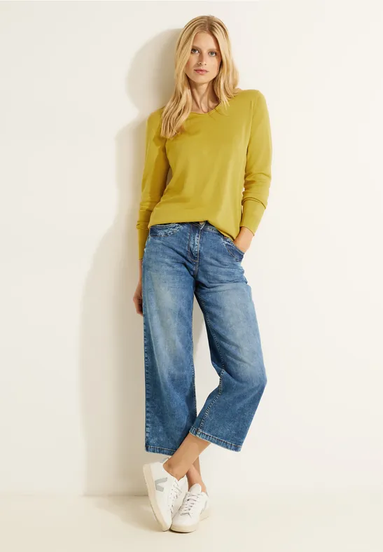 Feinstrick Pullover golden yellow