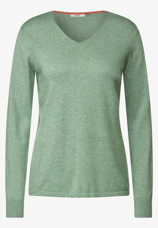 Feinstrick Pullover clear sage green melange