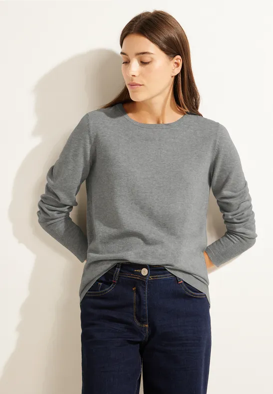 Basic Pullover mineral grey melange