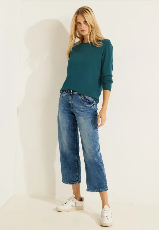 Pull-over basique deep lake green