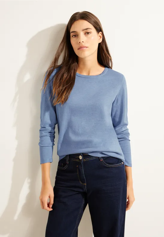 Basic Pullover real blue melange