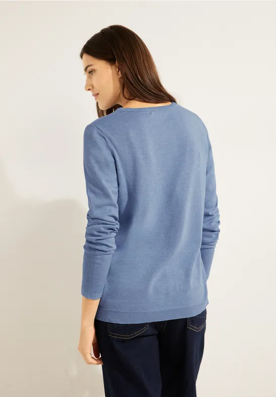 Basic Pullover real blue melange