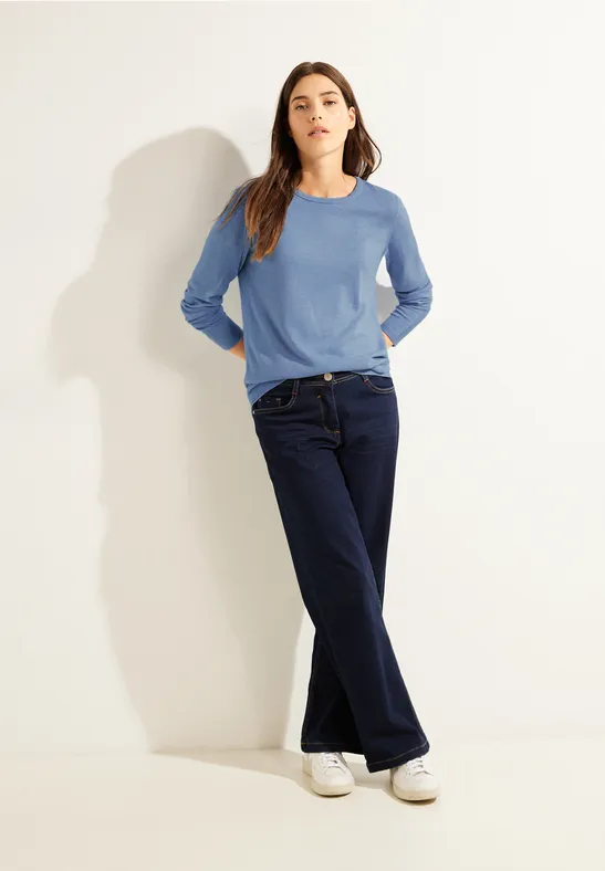 Basic Pullover real blue melange