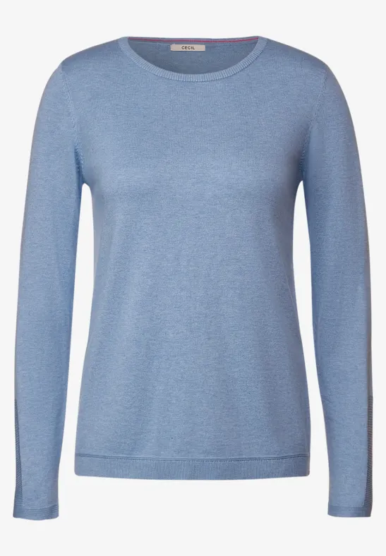 Basic Pullover real blue melange