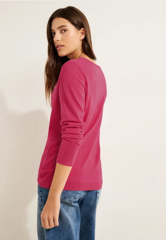 Basic Pullover cosy coral