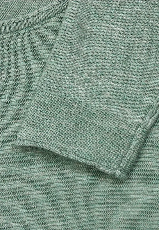 Strickpullover mit Struktur heather sage green melange