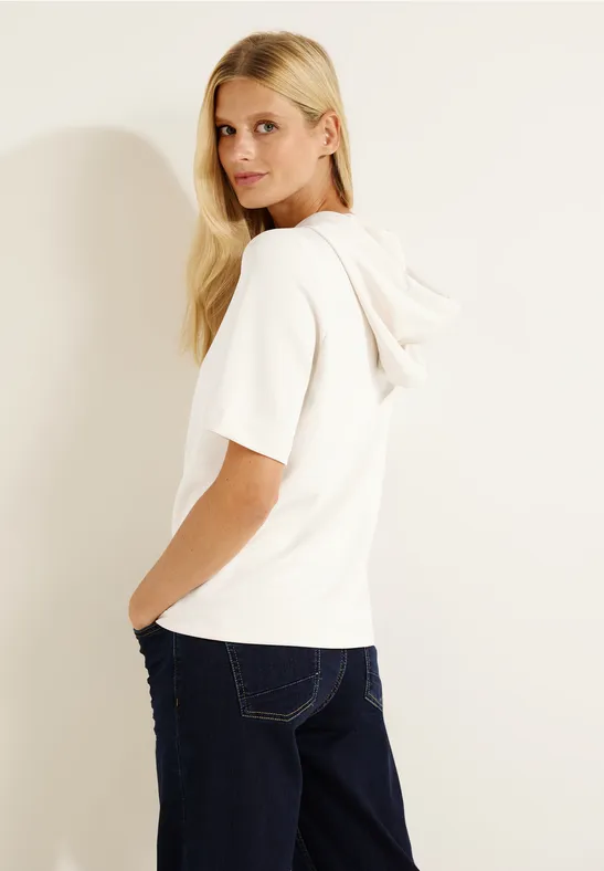 Kurzarm Sweatshirt vanilla white
