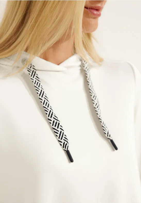 Kurzarm Sweatshirt vanilla white