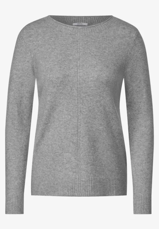 Cosy Strickpullover mineral grey melange