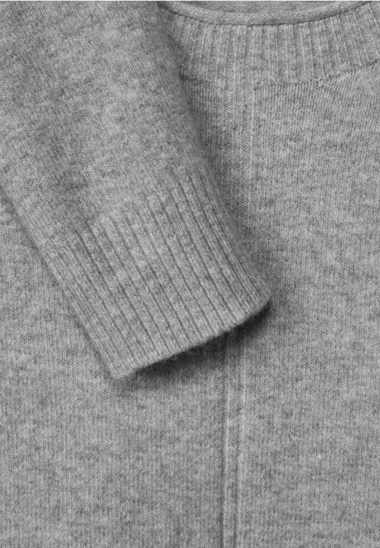 Cosy Strickpullover mineral grey melange