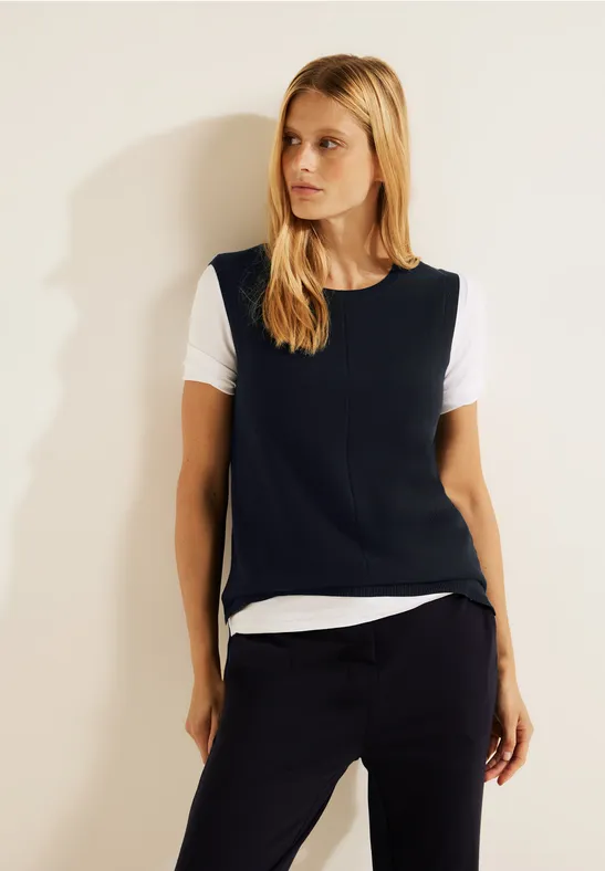 Pullunder mit Strickdetails night sky blue