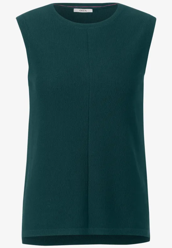 Pullunder mit Strickdetails deep lake green