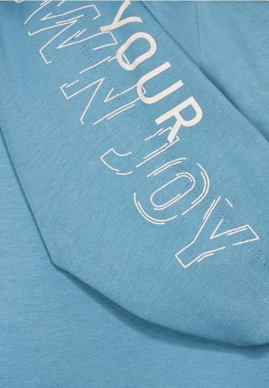 Sweatshirt mit Printdetail adriatic blue