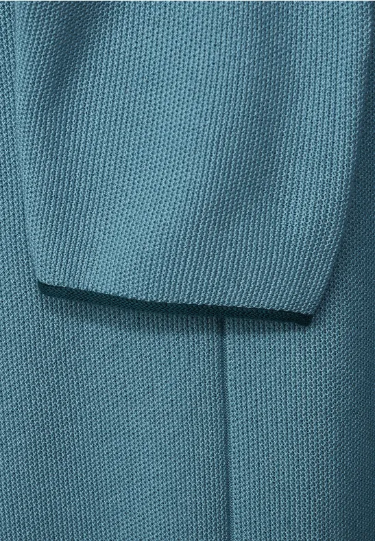 Pull-over en tricot avec structure adriatic blue