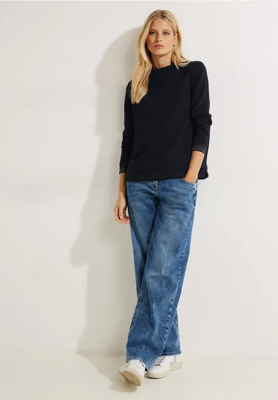 Sweatshirt mit Schimmer night sky blue