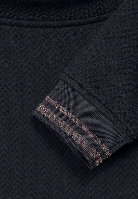 Sweatshirt mit Schimmer night sky blue