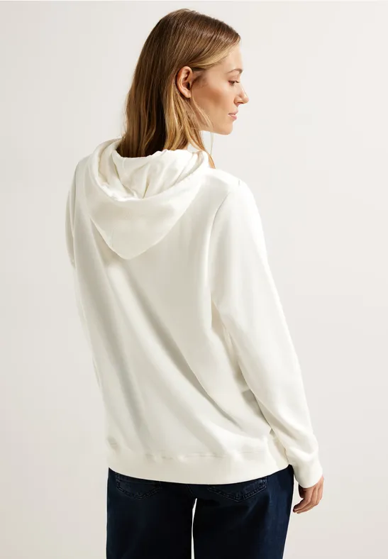 Sweatshirt mit Karomuster vanilla white