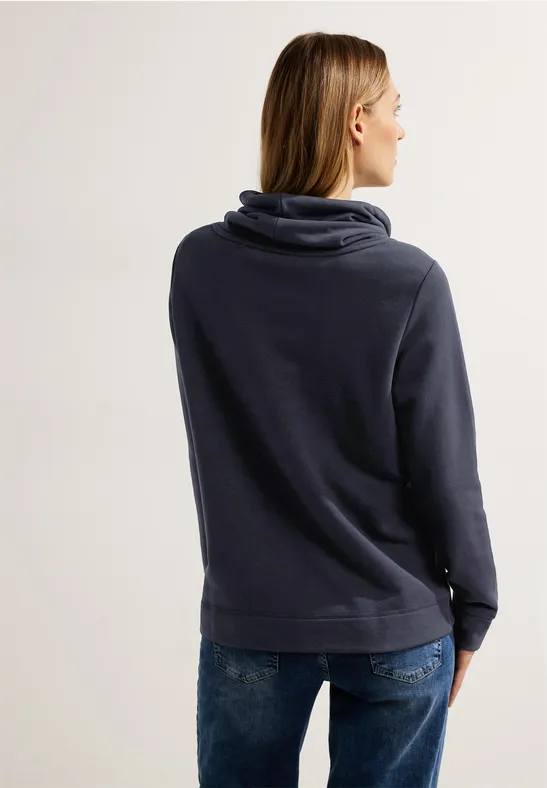 Sweatshirt mit Printkragen night sky blue
