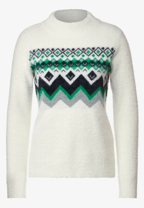 Cosy Noorse trui raw sand beige