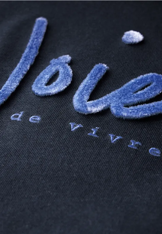 Sweatshirt met kunstwerk universal blue