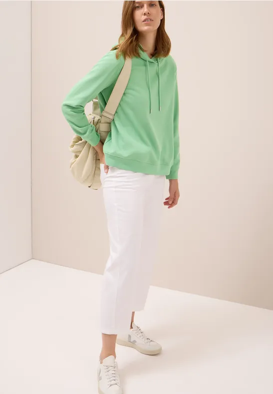 Sweater met capuchon fennel green