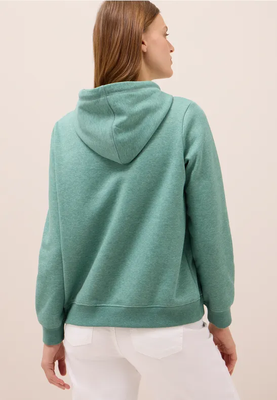 Sweat-shirt avec capuche jewel green melange